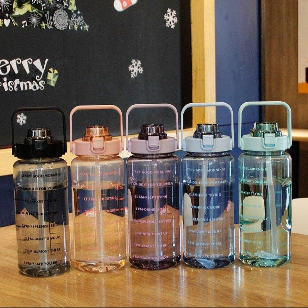 Colorful water bottles