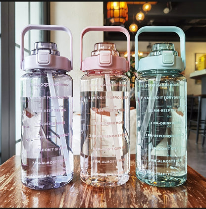 Colorful water bottles