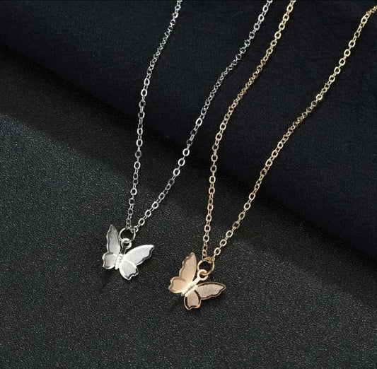 Golden /silver butterfly necklace