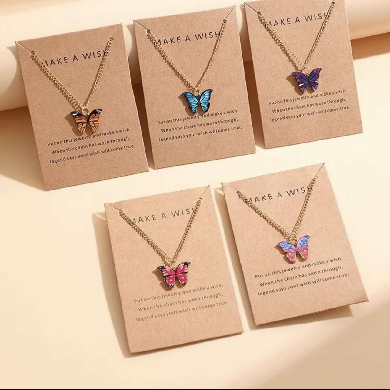 Enacolor Korean ins butterfly necklace for girls