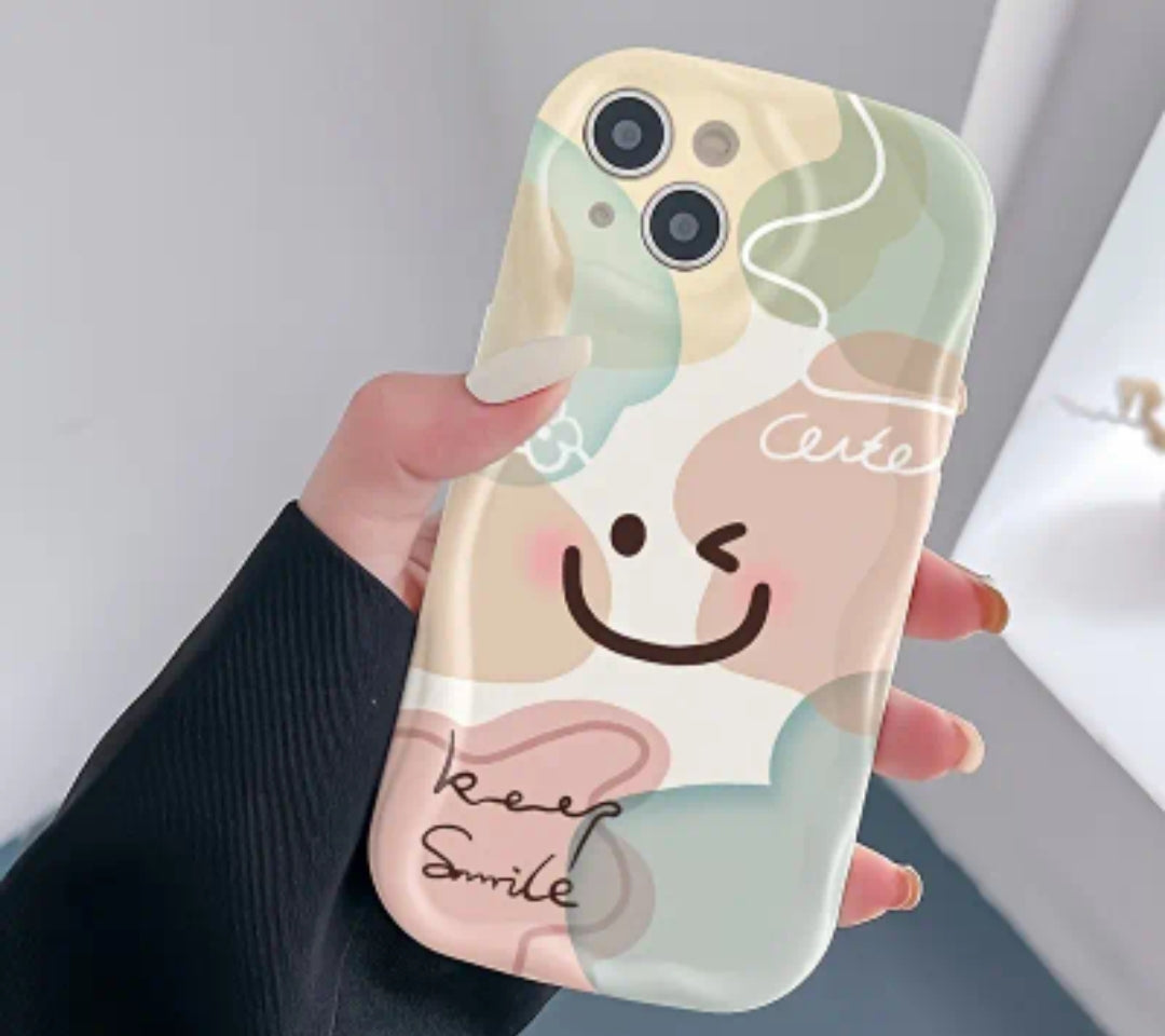 Happy Face Pattern Design Phone Case for iPhone